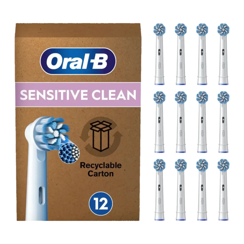 Brossettes de rechange Oral-B Sensitive Clean Pack 12 Unités Blanc