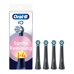 Têtes Oral-B iO Gentle Clean Pack 4 Unités Soies douces 4000 filaments Noir