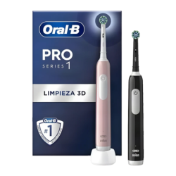 Oral-B Pro Series 1 Duo CrossAction Noir/Rose Brosse à dents électrique
