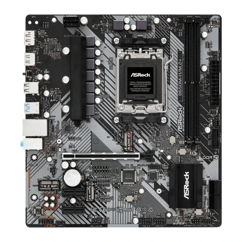 ASRock B650M-H/M.2+ AMD B650 AM5 DDR5 Micro ATX Carte mère