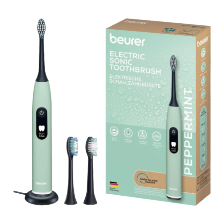 Beurer SC 50 Peppermint Green Planet Sonique 80.000 mov/min IPX7 Brosse à dents électrique