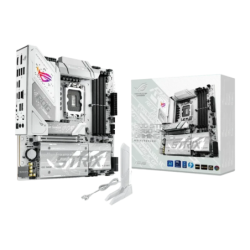 ASUS ROG Strix B860-G Gaming WiFi DDR5 Intel LGA1851 mATX Blanc 2,5G Ethernet 4 emplacements M.2 Carte mère