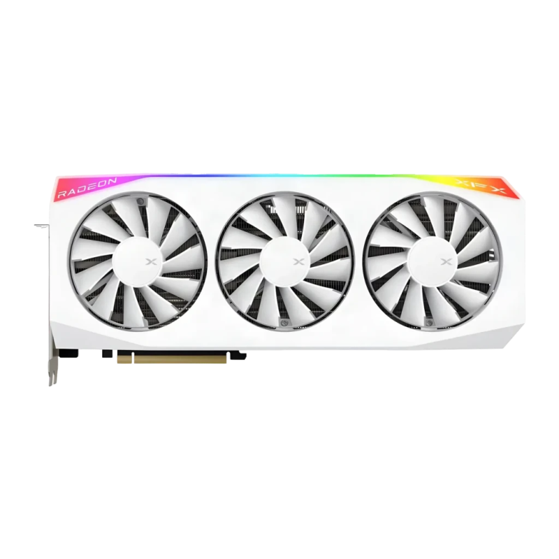 XFX Radeon RX 9070 XT OC Mercury Magnetic Air 16GB GDDR6 Blanc 3 ventilateurs HDMI 2.1 3 DisplayPort Carte graphique