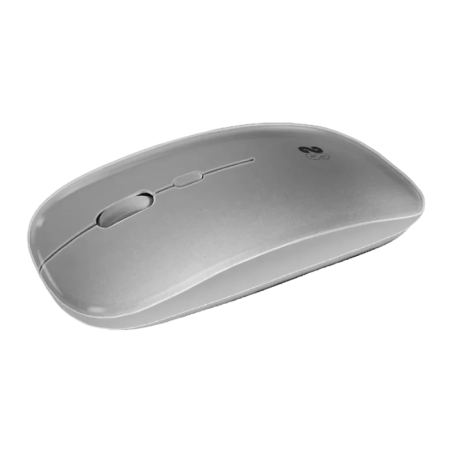 SUBBLIM Dual Flat Mouse Argent Bluetooth 2,4G 1600 DPI 4 boutons Souris silencieuse sans fil