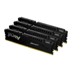 Kingston Fury Beast DDR5 5200MT/s CL40 128GB (4x32GB) Kit Noir Mémoire RAM