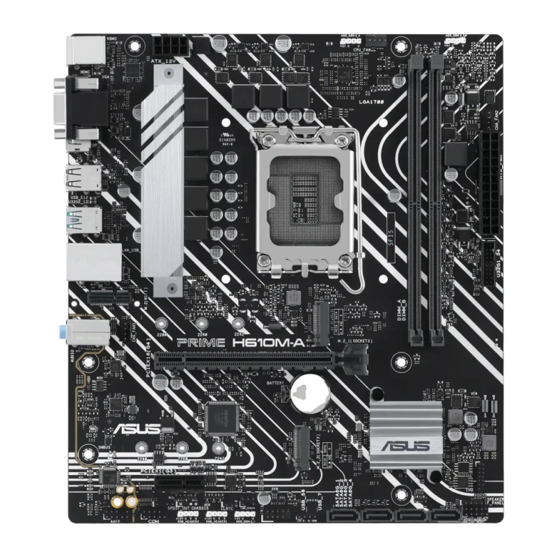 ASUS PRIME H610M-A-CSM Intel H610 LGA 1700 DDR5 mATX Noir 2 emplacements M.2 Carte mère