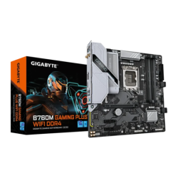 Carte mère Gigabyte B760M Gaming Plus WiFi DDR4 Intel B760 LGA1700 Micro ATX Gris