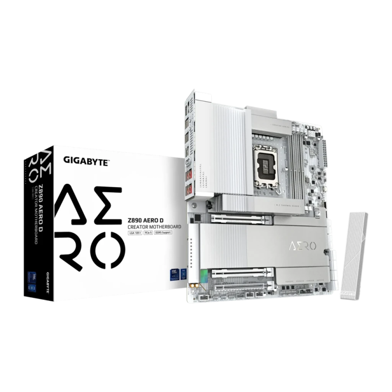 Gigabyte Z890 AERO D DDR5 LGA1851 E-ATX WiFi 7 Blanc 4 emplacements M.2 Carte mère
