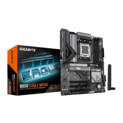 Gigabyte B850 Eagle WiFi 6E AMD AM5 DDR5 ATX Marron 5 emplacements M.2 Carte mère