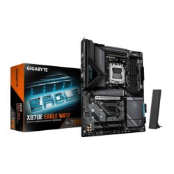 Gigabyte X870E Eagle WiFi 7 AMD AM5 DDR5 ATX Noir 2,5G Ethernet 4 emplacements M.2 Carte mère