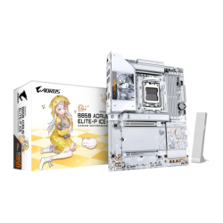Gigabyte B850 AORUS Elite-P ICE AMD AM5 DDR5 ATX WiFi 7 Blanc 2,5G Ethernet 4 emplacements M.2 Carte mère