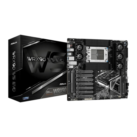ASRock WRX90 WS EVO DDR5 Socket sTR5 SSI EEB Sans WiFi Noir 2 emplacements M.2 Carte mère