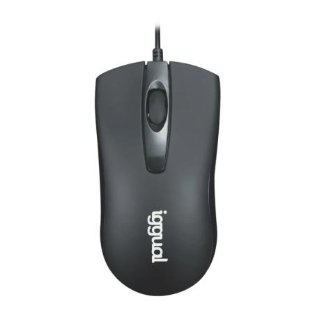iggual COM-BUSINESS 1200DPI Noir Filaire USB-A 3 boutons Souris ergonomique