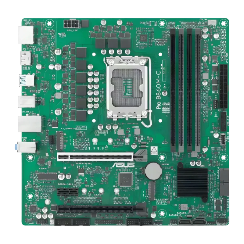 ASUS Pro B860M-C CSM B860 LGA 1851 DDR5 Micro-ATX Vert 2 emplacements M.2 Carte mère
