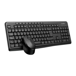 CoolBox Noir COO-KTR-03W à membrane Clavier et souris sans fil silencieux