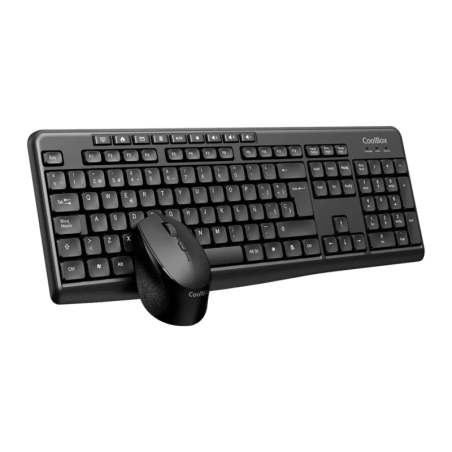 CoolBox Noir COO-KTR-03W à membrane Clavier et souris sans fil silencieux