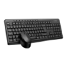 CoolBox Noir COO-KTR-03W à membrane Clavier et souris sans fil silencieux