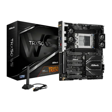 ASRock TRX50 WS AMD sTR5 DDR5 ATX Noir WiFi 2,5G Ethernet 2 emplacements M.2 Carte mère