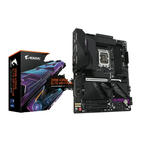 Gigabyte Z890 AORUS Elite WIFI7 Plus Intel LGA1851 DDR5 ATX WiFi 7 Noir 4 emplacements M.2 Carte mère