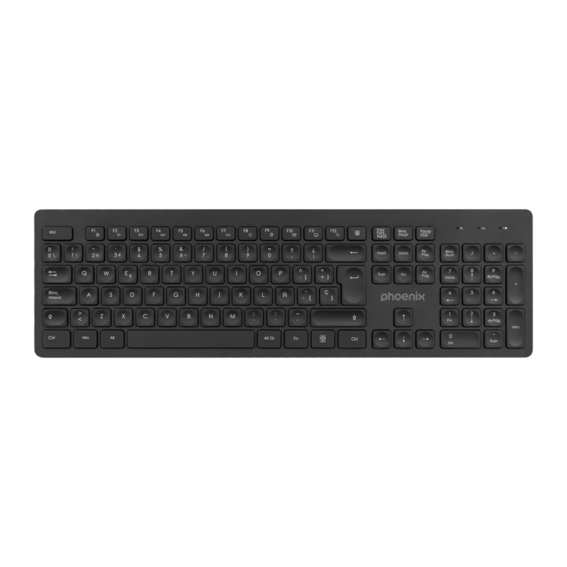 Phoenix Technologies K200 Noir QWERTY Espagnol 2,4GHz Clavier sans fil