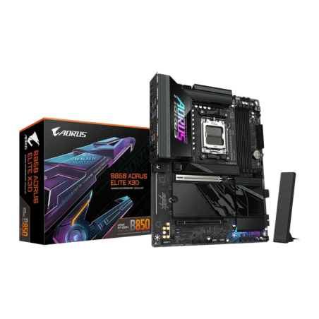 Gigabyte B850 AORUS Elite X3D AMD AM5 DDR5 ATX WiFi 7 Noir 2,5G Ethernet 4 emplacements M.2 Carte mère