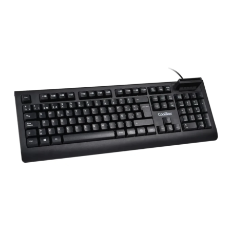 CoolBox Noir USB avec câble 1,5m Lecteur DNIe intégré COO-TEC04DNI V4 à membrane Clavier