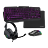 Kit Gaming CoolBox DeepGaming X-Wing 2 7200 DPI RGB LED Microphone Boom Noir à membrane rétroéclairé Clavier et souris
