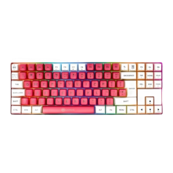 GAMIAC TKL90G Kailh Blue RGB Espagnol TKL Blanc/Rose Clavier gaming mécanique