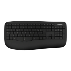 Phoenix K201 Noir 2,4 GHz avec repose-poignets Clavier sans fil ergonomique