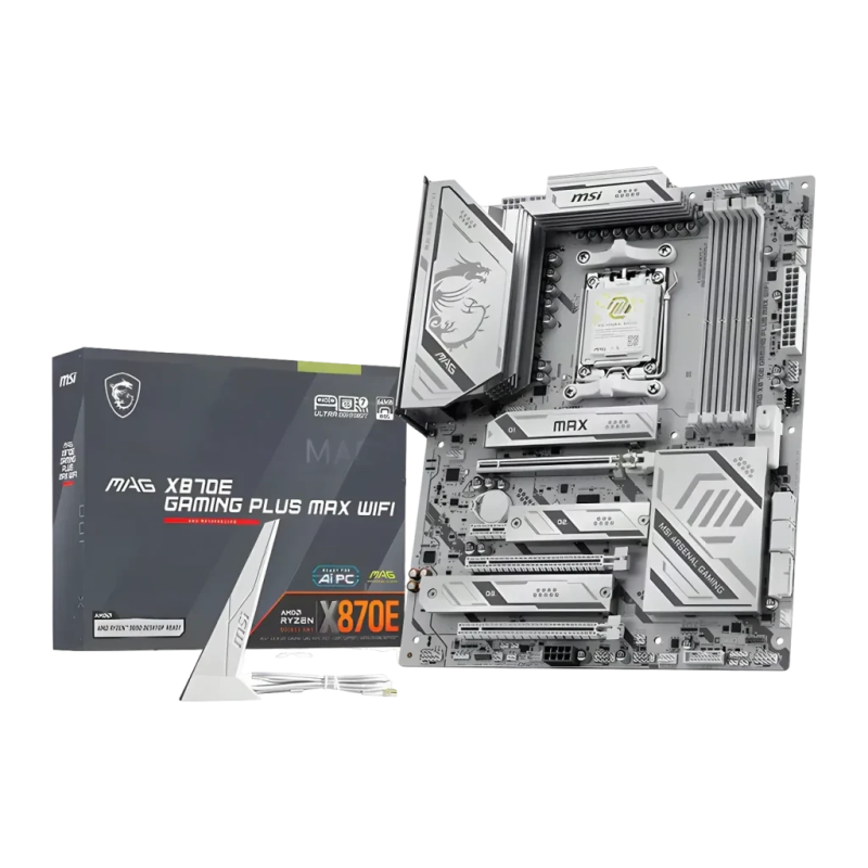 MSI MAG X870E Gaming Plus Max AMD AM5 DDR5 ATX WiFi 7 Noir 3 emplacements M.2 Carte mère