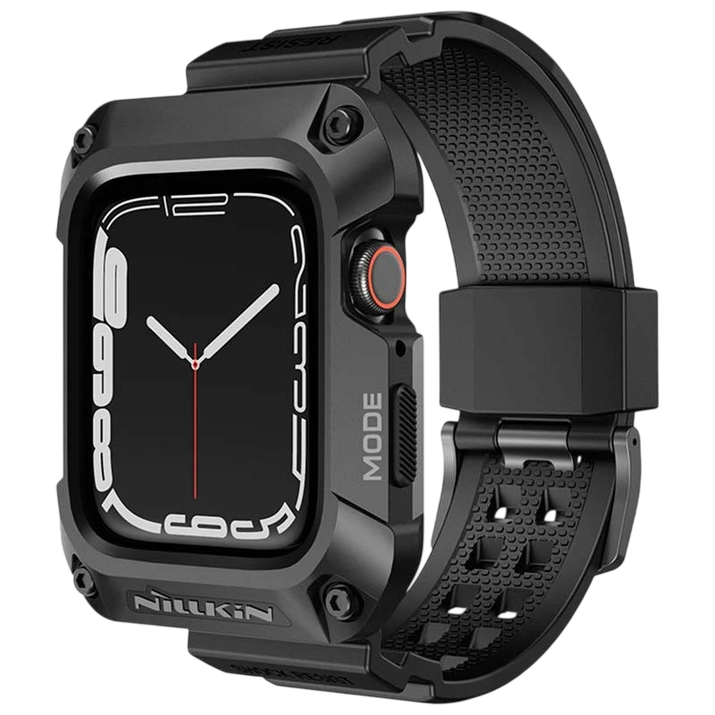 Nillkin Housse+Bracelet DynaGuard Apple Watch 45mm Noir - Compatible avec Apple Watch 7/8