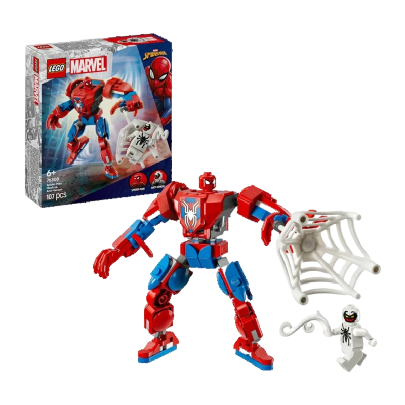 Set LEGO Marvel Spider-Man Mech vs. Anti-Venom 76308 107 pièces 6+ ans