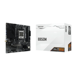 Biostar DJ AMD B850 AM5 DDR5 Micro-ATX Noir B850MT2-E 2,5G Ethernet 2 emplacements M.2 Carte mère
