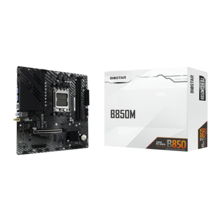 Biostar DJ AMD B850 AM5 DDR5 Micro-ATX Noir B850MT2-E 2,5G Ethernet 2 emplacements M.2 Carte mère