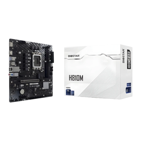 Biostar 2.0 Intel H810 LGA1851 DDR5 mATX Noir H810MT-E Carte mère