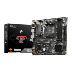 MSI PRO B550M-P B550 AM4 DDR4 Micro-ATX Noir Carte mère