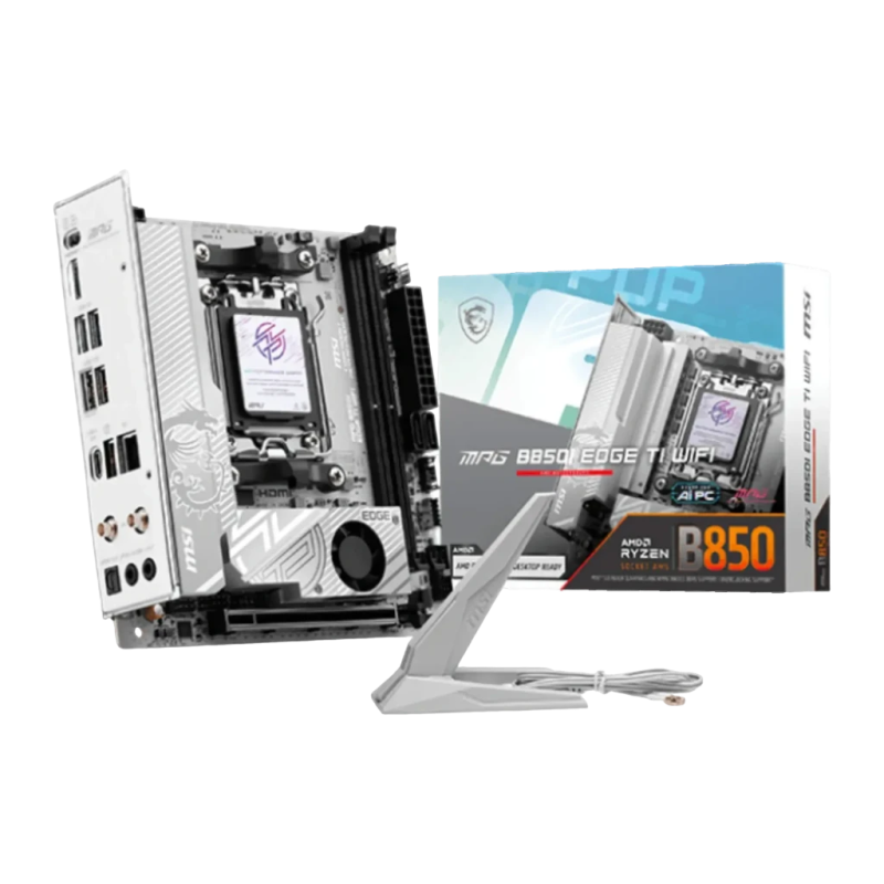 MSI MPG B850I EDGE TI WiFi Mini-ITX AM5 AMD B850 DDR5 Gris 2 emplacements M.2 Carte mère