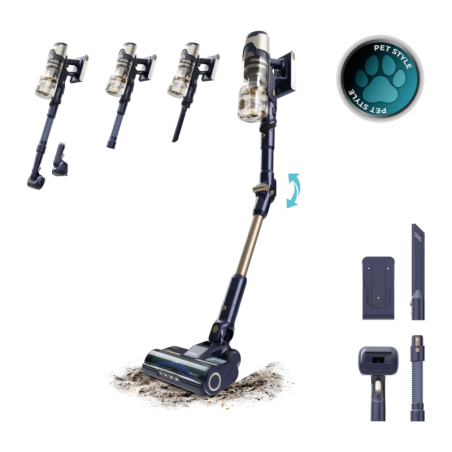 Cecotec Conga Rockstar RS80 Pet Flex Bleu 200AW 600W 65 min sans fil Aspirateur balai