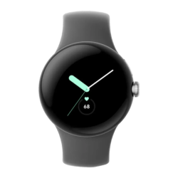 Google Pixel Watch 41 mm LTE Argent/Charbon 1,2 pouces AMOLED NFC 24 jours +40 sports 5ATM