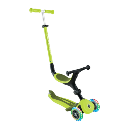 Trottinette enfant Globber Go Up Active Lights 3 roues lumineuse Citron Vert 3 en 1 évolutive 15 mois – 9 ans 50kg