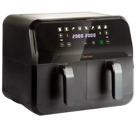 Onemoon D8 Double Panier 4L + 4L Noir 1700W Friteuse à air