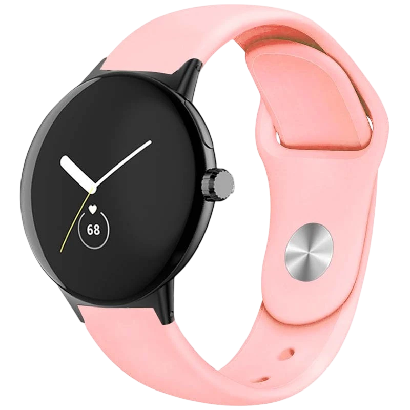 Bracelet Universel Elegance Silicone 20mm Saumon pour Smartwatch Xiaomi/Amazfit/Samsung/Huawei/Realme/Ticwatch