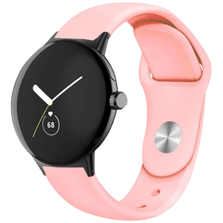 Bracelet Universel Elegance Silicone 20mm Saumon pour Smartwatch Xiaomi/Amazfit/Samsung/Huawei/Realme/Ticwatch
