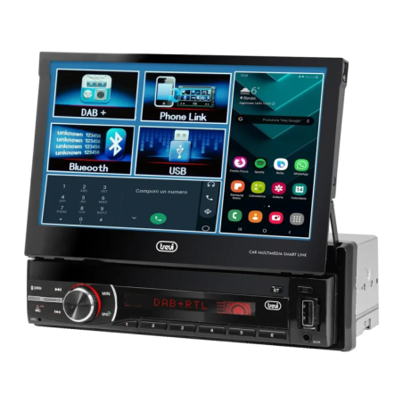 Trevi MDV 6380 DAB Noir 7 pouces Tactile 1DIN Autoradio