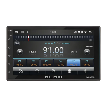 Blow Noir Android Auto 7 pouces Tactile AVH-9930 Bluetooth Autoradio
