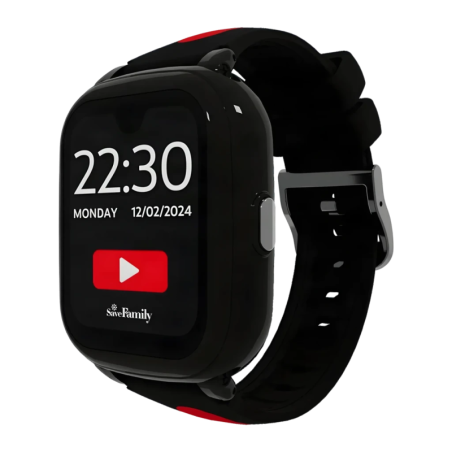 SaveFamily Iconic Plus 2 4G Noir Appels SOS Vidéoappel 1,78 pouces GPS IP67 Montre connectée