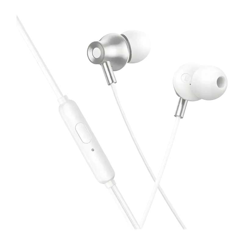 Hoco M119 Jack 3,5 mm Argent In-Ear avec micro Écouteurs