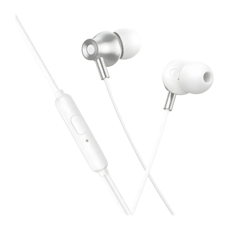 Hoco M119 Jack 3,5 mm Argent In-Ear avec micro Écouteurs