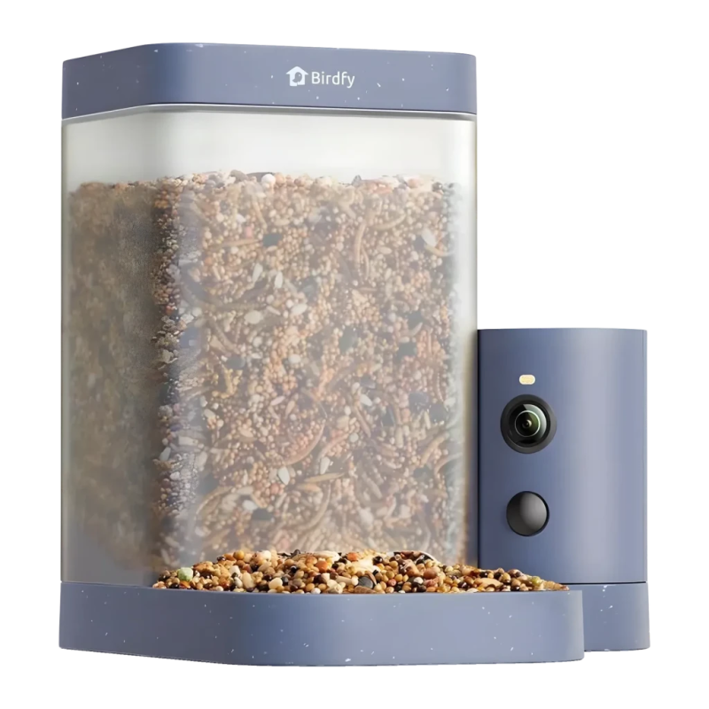 Mangeoire pour oiseaux Birdfy Feeder Rookie 1,3L Bleu Caméra 1080P WiFi