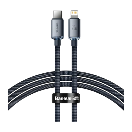 Câble Baseus USB-C vers Lightning 20W Charge Rapide 1,2 m Noir CAJY000201